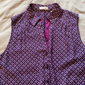 Sleeveless geometric blouse